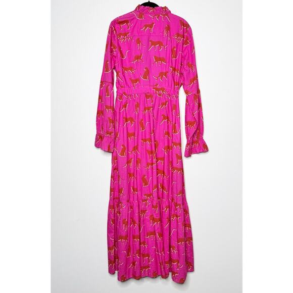 Sheridan French Britt Dress in Pink Festive Cheetah Print Size XL - Picture 9 of 12